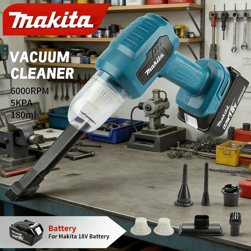 Woodworking Vacuum System - Беспроводной пылесос Makita: 7 насадок, 10000