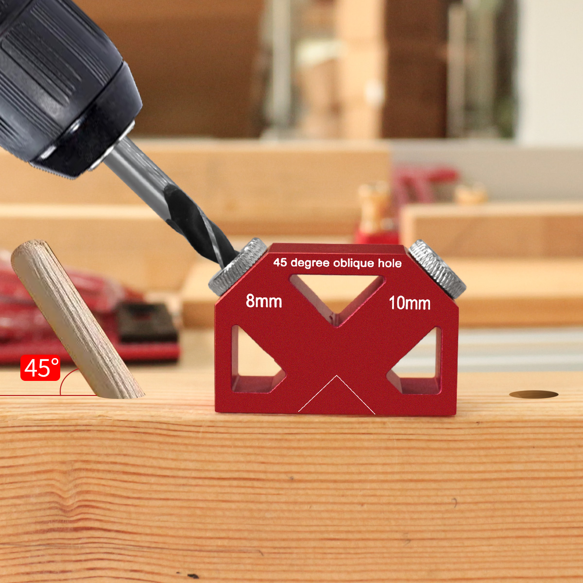 Woodworking Kumiko - 45 ° Угловой позиционер для сверления