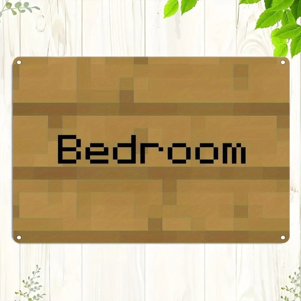 Woodworking Room - Винтажная вывеска для спальни Pixel Art